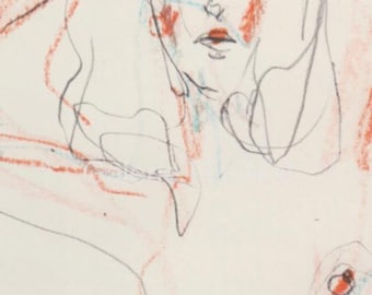 Female nude sketch | Etsy