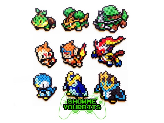 Pokemon Perler Generation 4 Starters Choose 1 or a set of 3