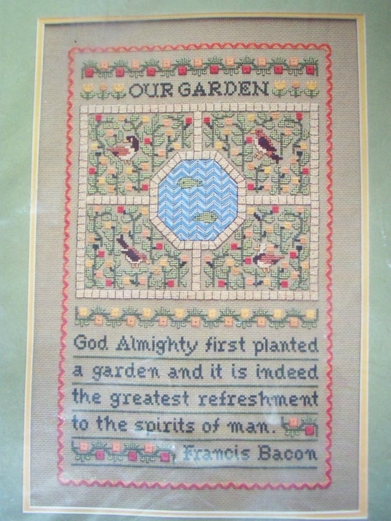 Counted Cross Stitch Kit Our Garden Sampler Religious
