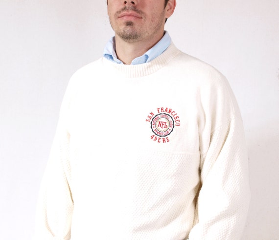 white 49ers pullover