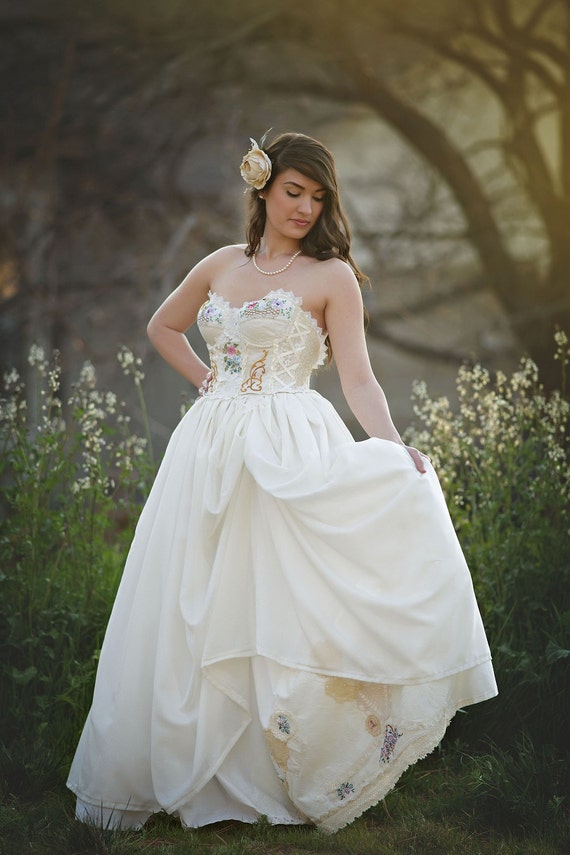 Storybook Romance Wedding Dress Unique Upcycled Vintage