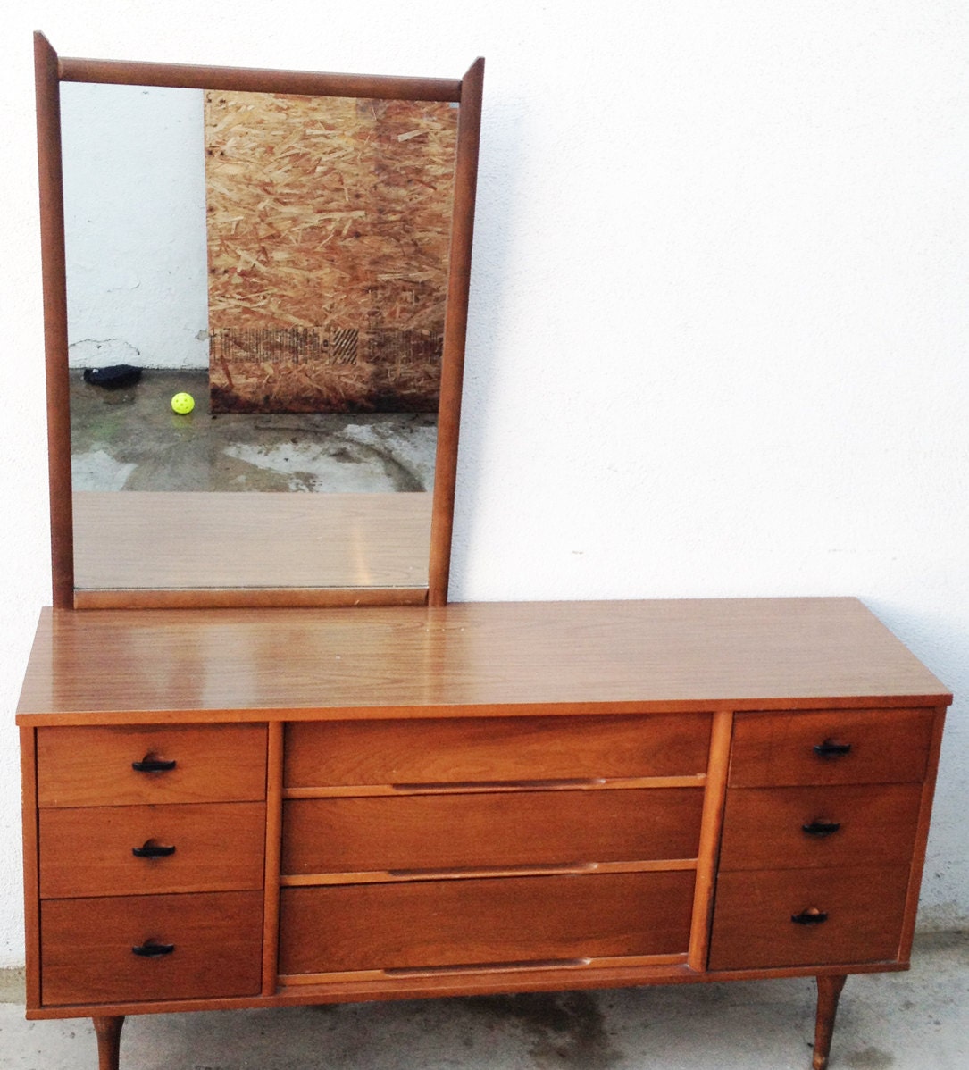 Mid Century Modern Mirror/ Vintage Wall by KaliforniaVintage