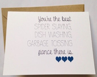 Fiance Valentine Card - Funny Love Card - Sweet Valentine - Romantic Card