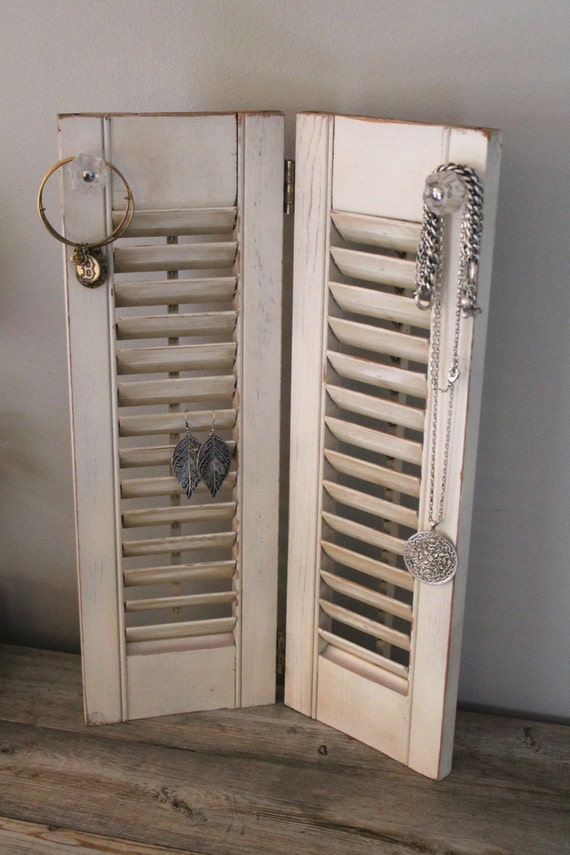 Antique Shutter Jewelry Holder