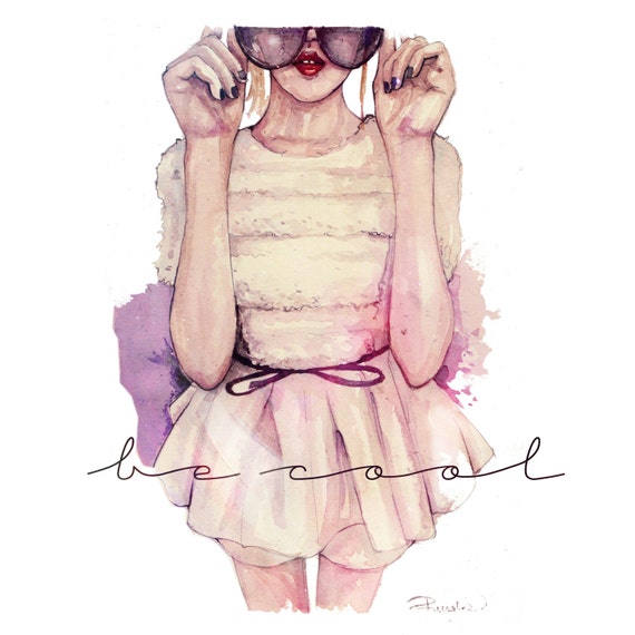 BE COOL,fashion illustration print