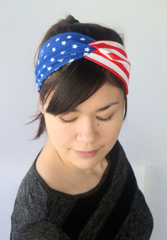 American Flag Headband, Stretchy Fourth of July Twist Turban - il_570xN.718521858_694j