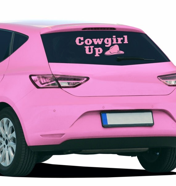 Cowgirl Up Vinyl Wall Sticker Car Decal Exterior Vinyl by