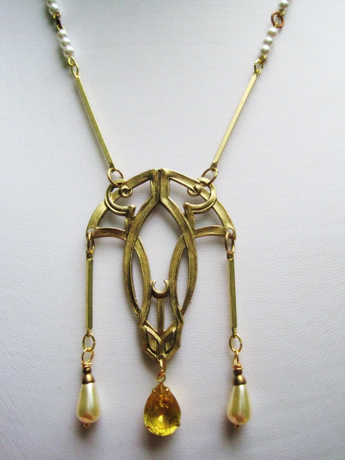 Art Deco necklace 1920s vintage style Art Nouveau statement