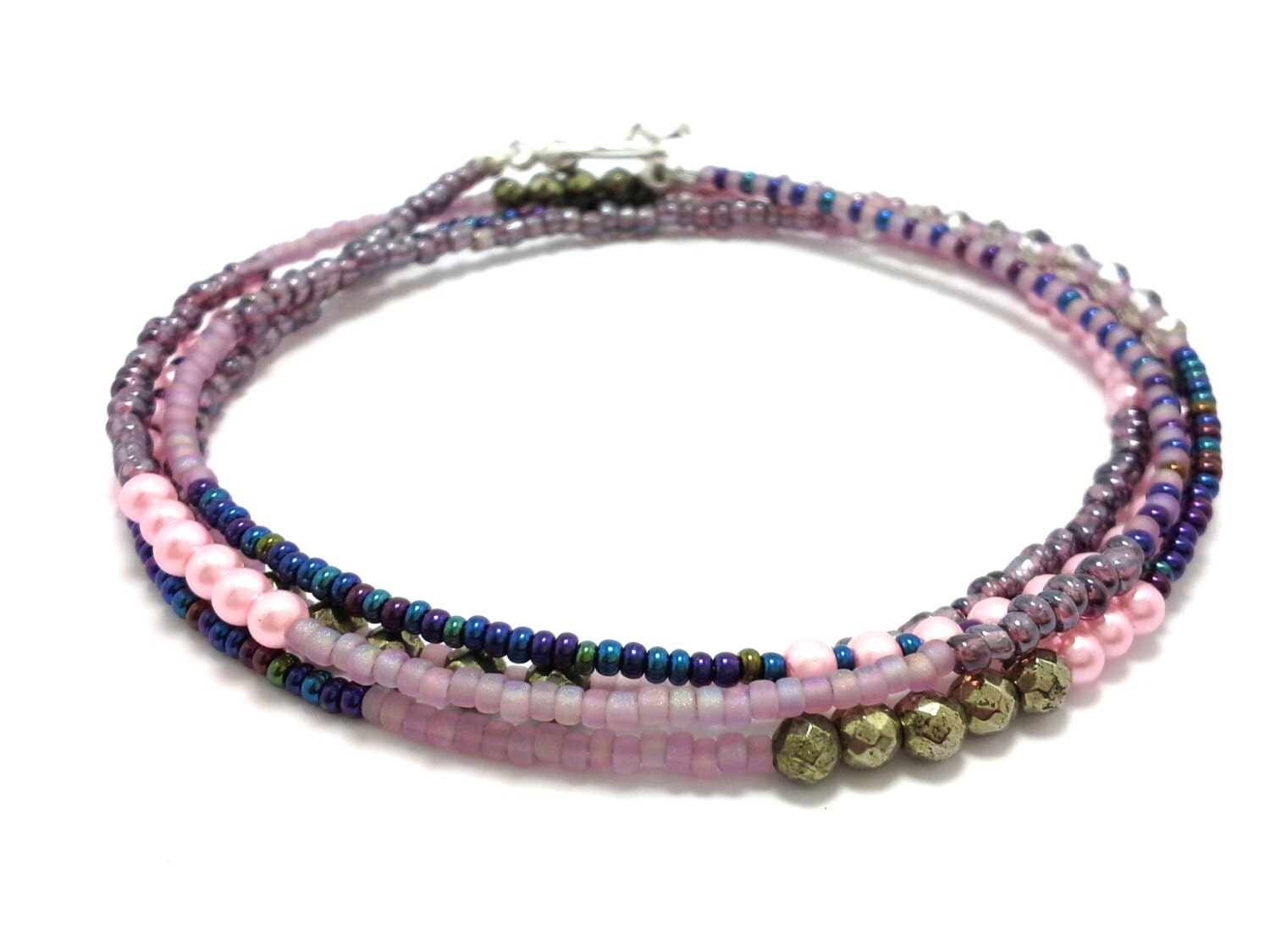 Seed Bead Wrap Bracelet Multi Strand Beaded Bracelet By Jewelriot 