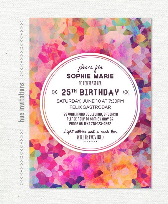 25Th Birthday Party Invitation Ideas 2