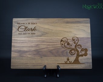Personalized Cutting Board, Wedding Gift, Custom Cutting Board -11"x17"x1" (Great Size) - Wedding Gift, Anniversary Gift, Housewarming Gift