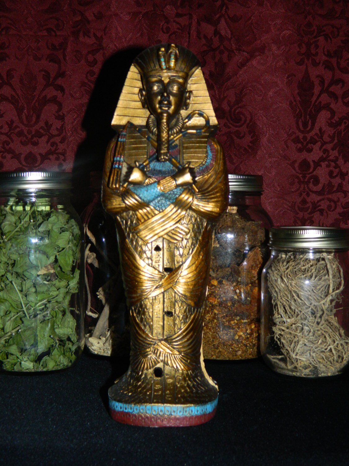 Egyptian Sarcophagus Incense Burner