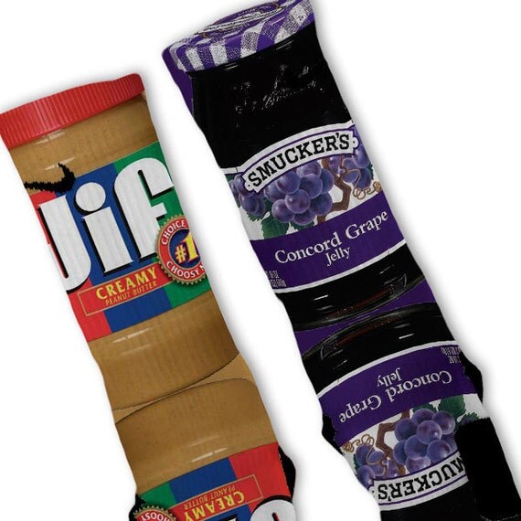 Peanut Butter Jelly Jif Smuckers Customized Nike Elite Socks - Fast Shipping!!