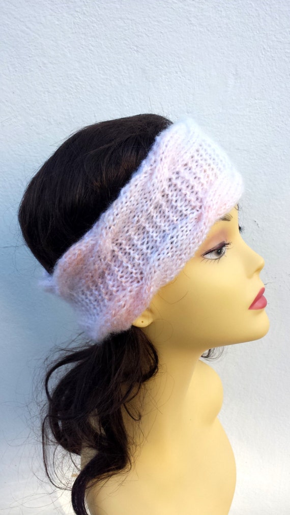 Multivolored Hand Knitted Headband, Hair Accessories knitted headband, cable knit hairband, women knitted headband
