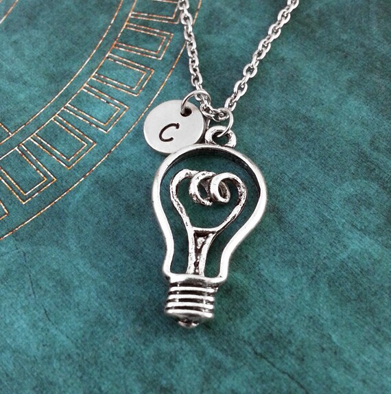 Lightbulb Necklace Light Bulb Necklace Personalized