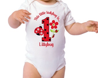 ladybug 1st birthday shirt