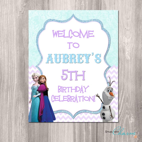 Items similar to Frozen Welcome Sign - Frozen Party Sign - Frozen ...