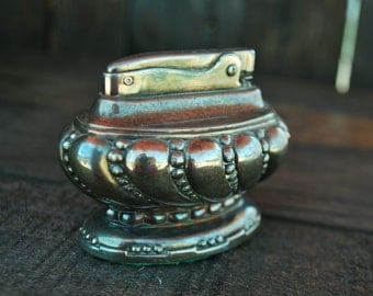 Ronson "Crown" Silver Plate Table Lighter
