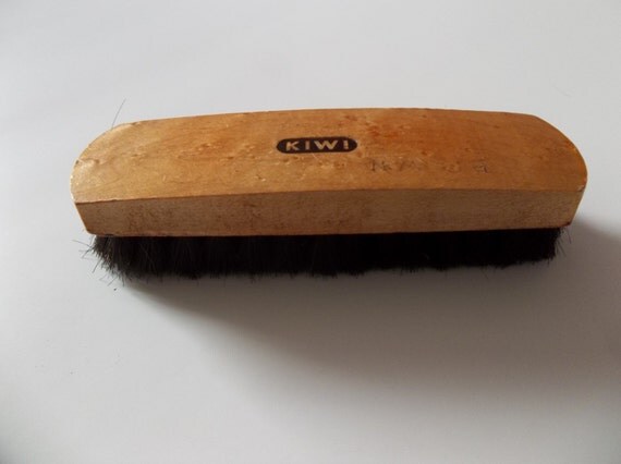 Vintage Kiwi i Shoe Shine Brush - Horse Hair Brush