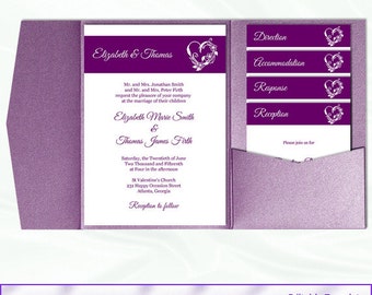 Diy pocketfold wedding invitations templates