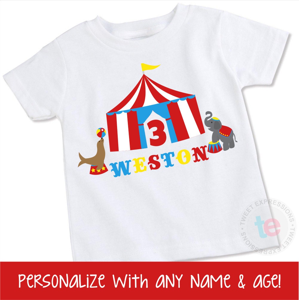 carnival birthday party shirts