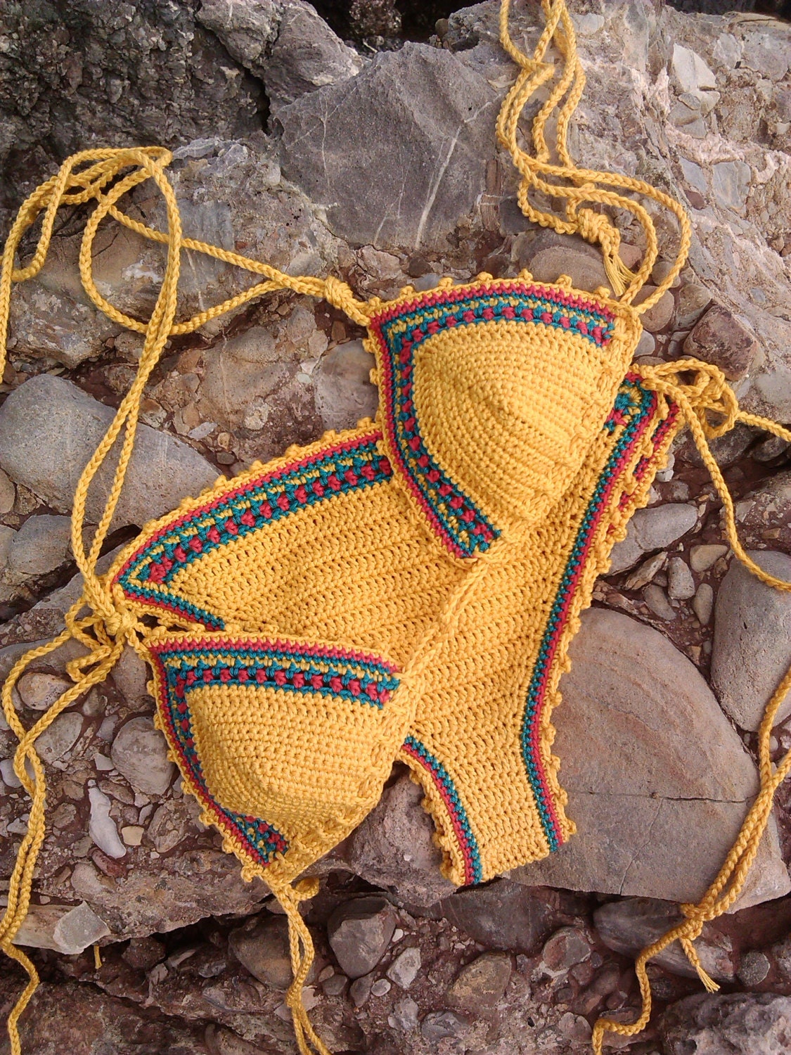 crochet bikini Jamaica 1 Crochet Vintage bikini Crochet Boho