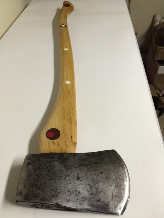 Vintage Maine axe head H & B MFG CO Waterville Me by ANNZTIQUES
