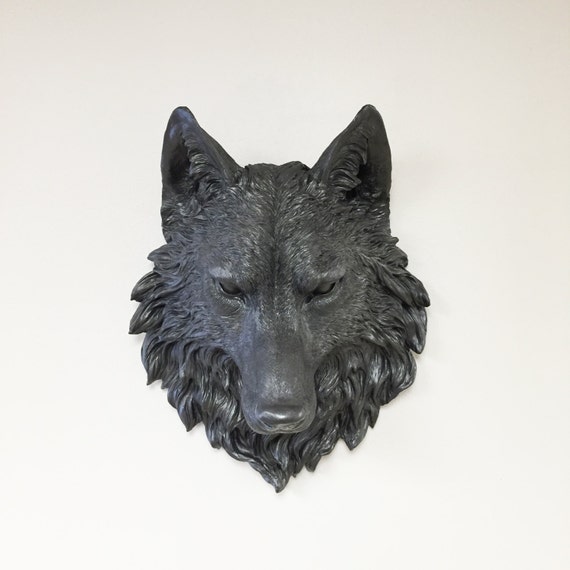 ANY COLOR Wolf Head Wall Mount // Faux Taxidermy // 3d by KINGFOUR
