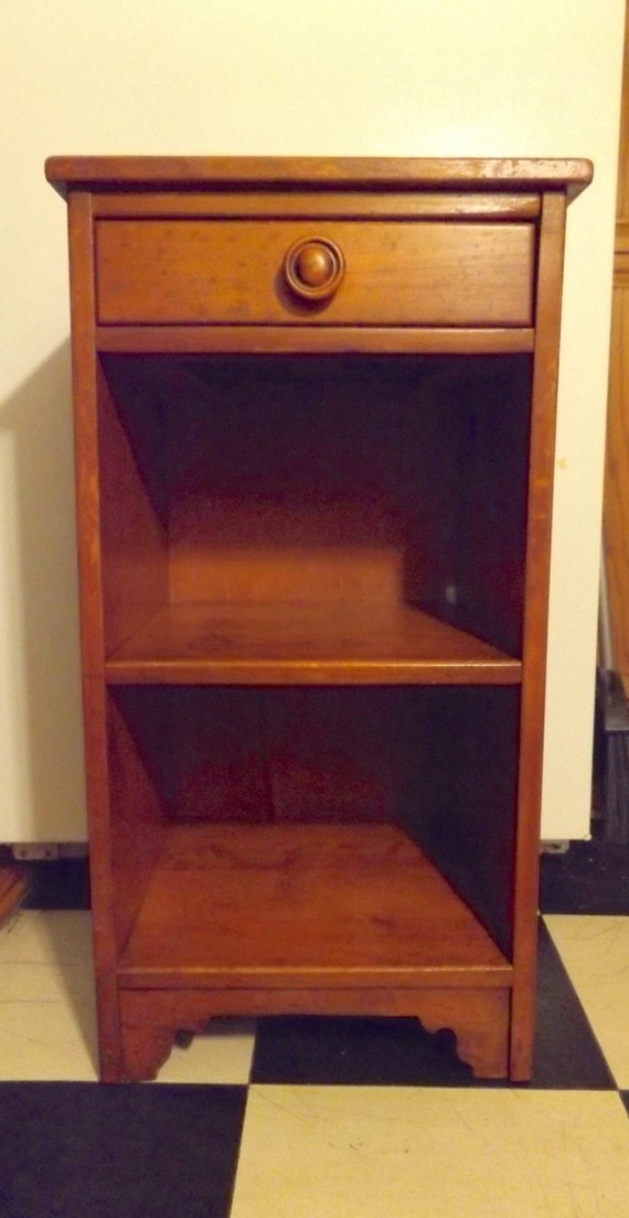 Vintage primitive Ethan Allen nightstand. Vermont by evokative1