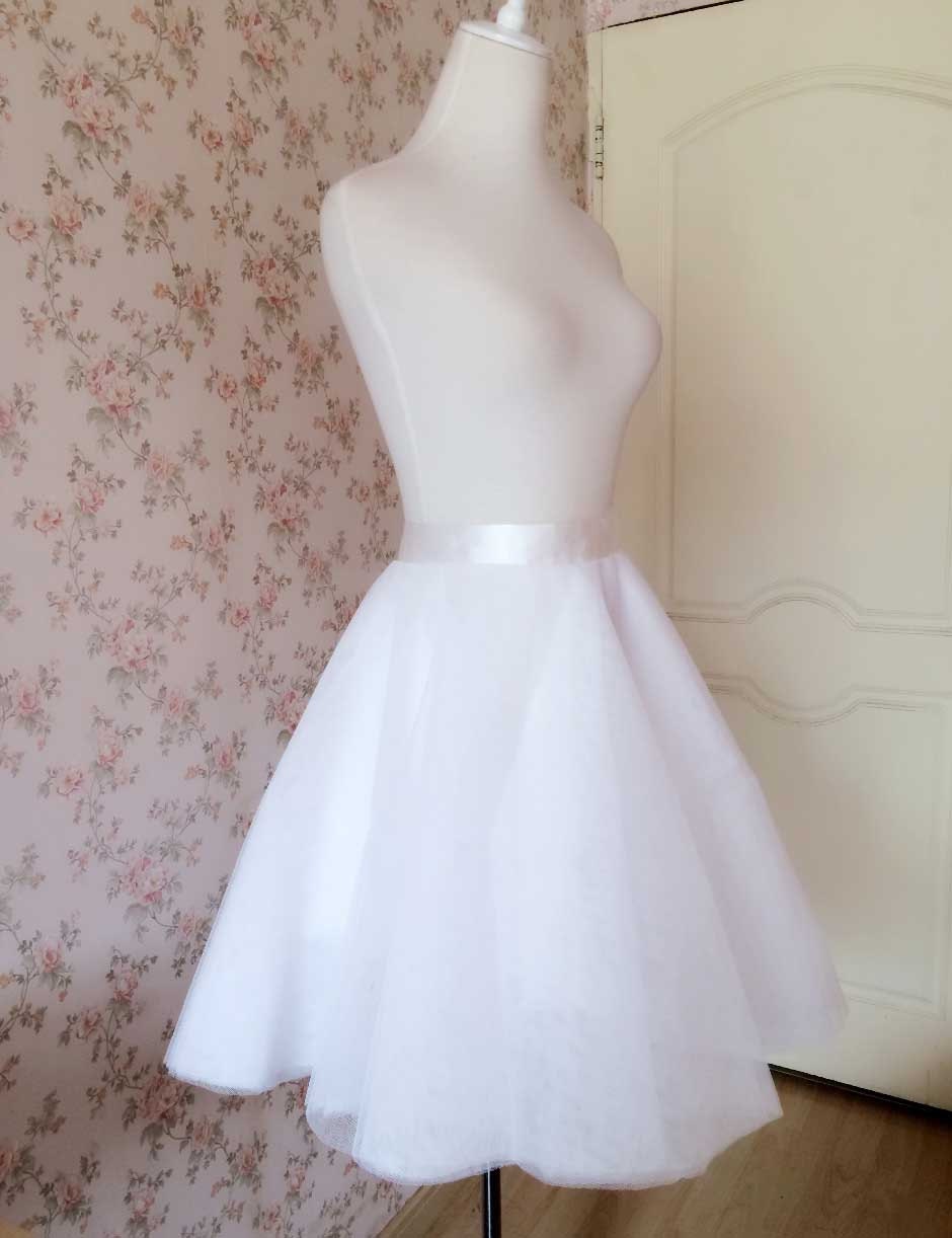White Tulle Skirt Fashion Women Tulle Skirt By Dressromantic 6202