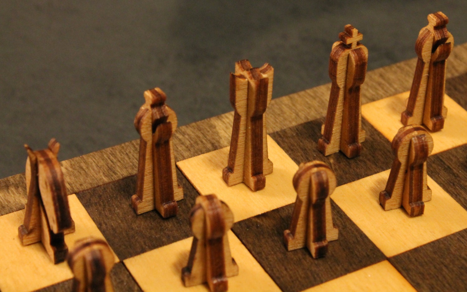 Laser Cut Portable Chess Board