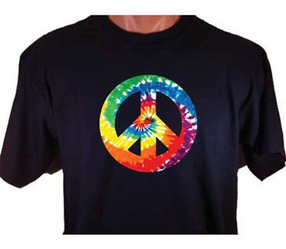 tie dye peace sign tshirt