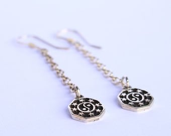 Stars In Your Yin Yang Drop Earrings Sterling Silver Fair Trade Fairtrade Long Evening Handmade Gift Present Christmas Woman Birthday Girl