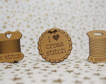 Cross Stitch Needle Minder, Cross Stitch Designs, Wood Magnetic Needle Minder. Hand embroidery, Needle Keeper.