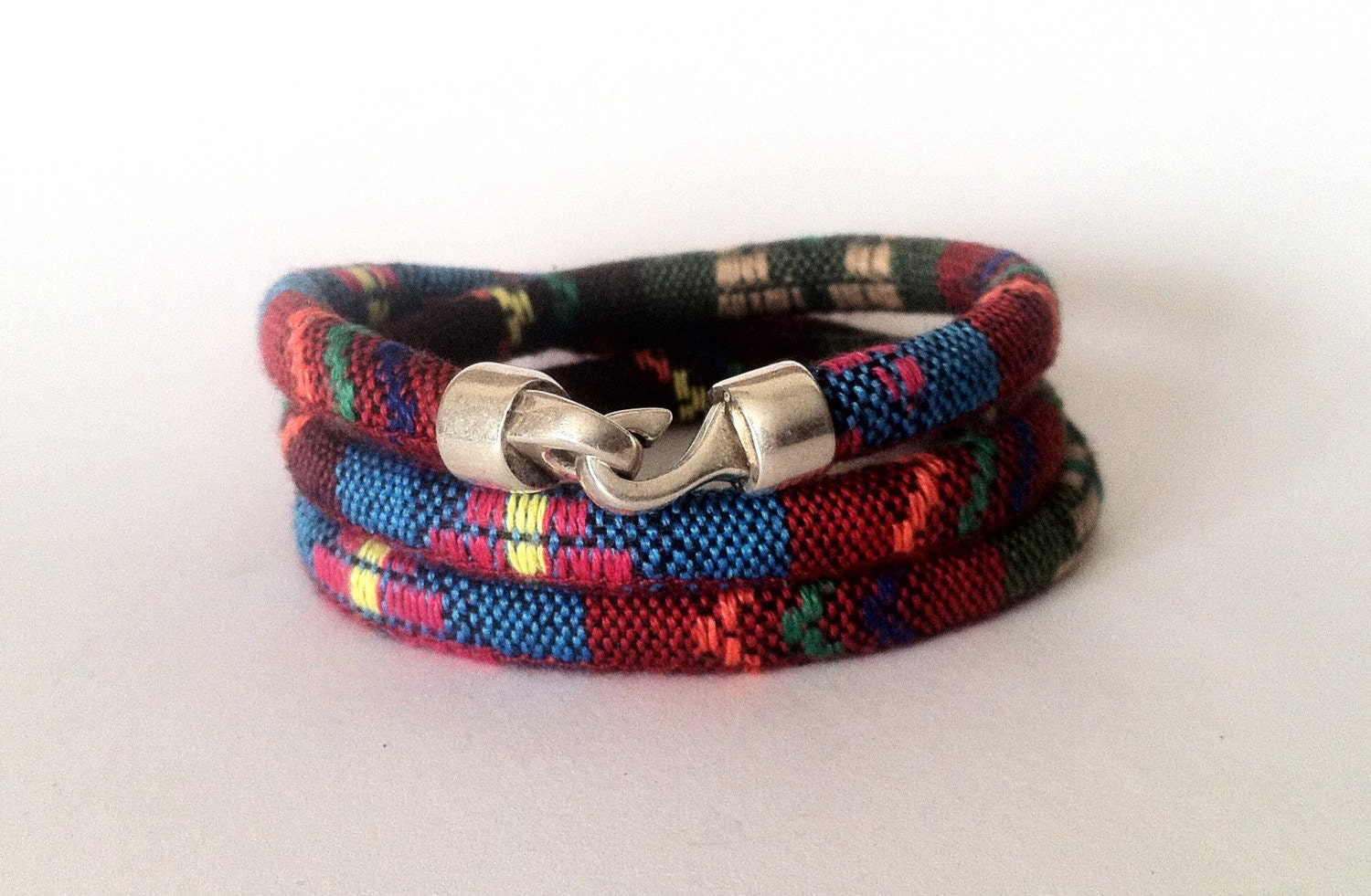 Colorfull fabric bracelet mens wrap bracelet men and women