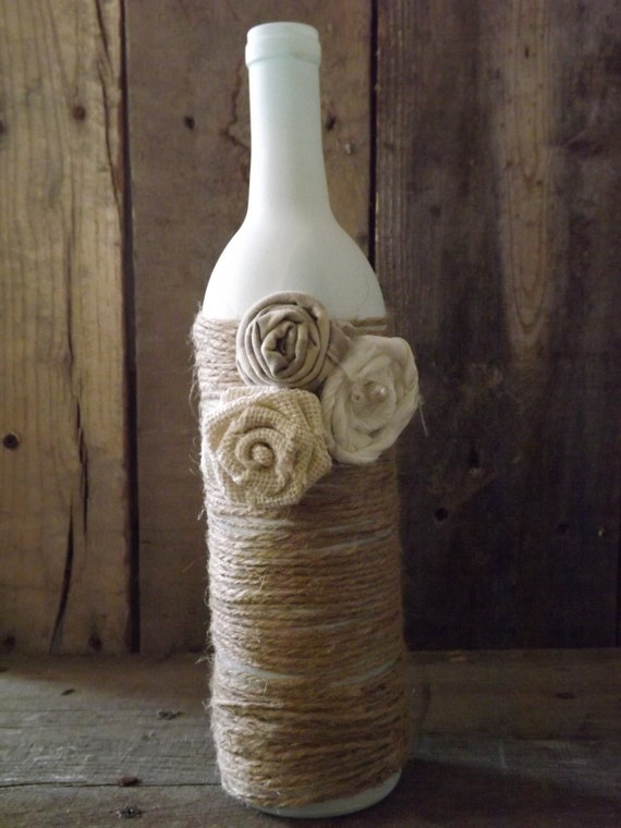 Rustic Twine Wrapped Vase
