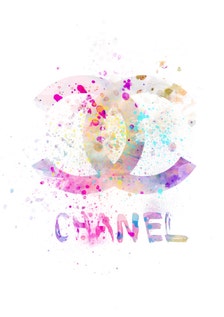 DOWNLOADABLE digital print watercolor: Chanel Logo Tshirt Phone Wall ...