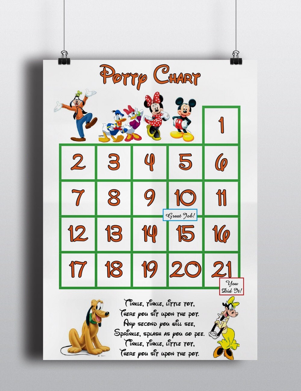 mickey mouse potty training chart
