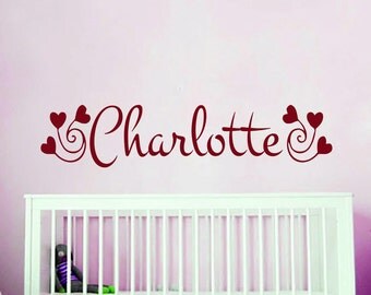 Wall Decals Personalized Name Decal Vinyl Sticker by CozyDecal