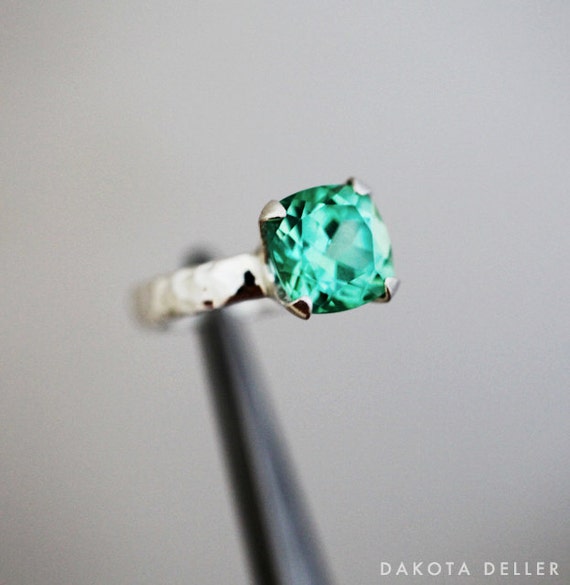 Engagement rings with tourmaline