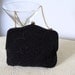 Purse Vintage Clutch Handbag 1960s Clutch Black Beaded Purse Wedding Evening Bag Small Handbag