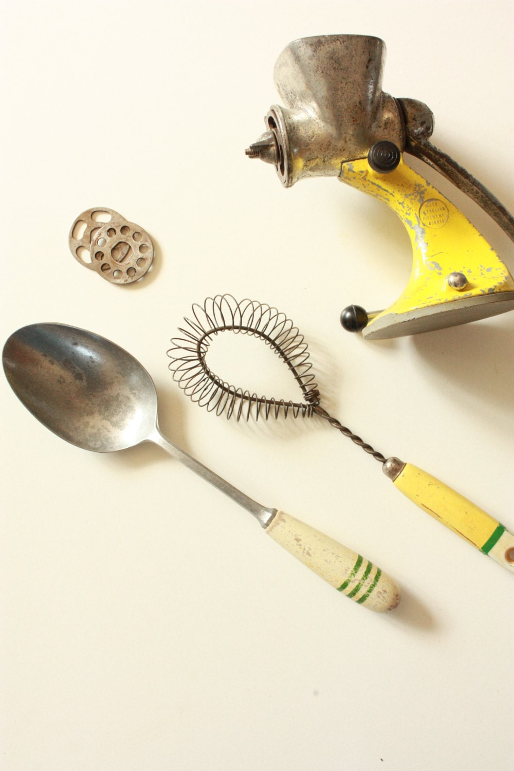 Vintage Yellow Kitchen Utensils Made In England Haute Juice