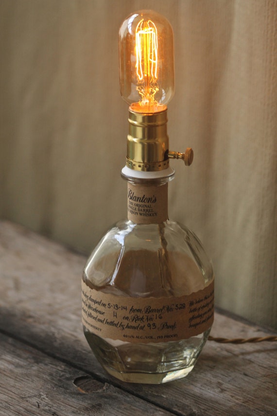 Items similar to Blanton's Bourbon Whiskey Bottle Lamp on Etsy