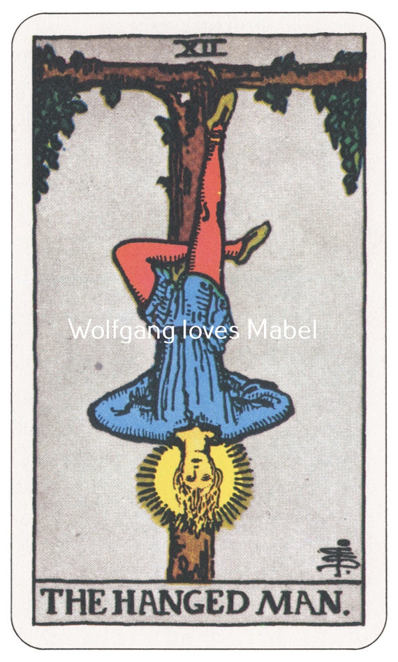 The Hanged Man XII RiderWaiteSmith Tarot by WolfgangLovesMabel