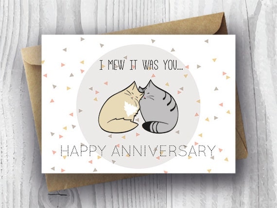 Anniversary Card Printable Anniversary Card Romantic by miumicat