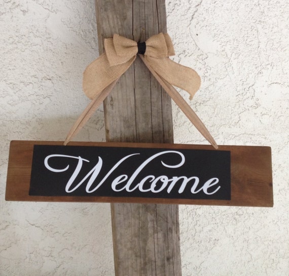 Welcome Door Signs Wood Welcome Signs Front By Gracefulgreetingco