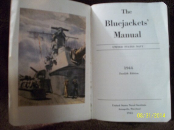 Items similar to Navy Blue Jacket's Manual 1944 Twelfth Edition on Etsy