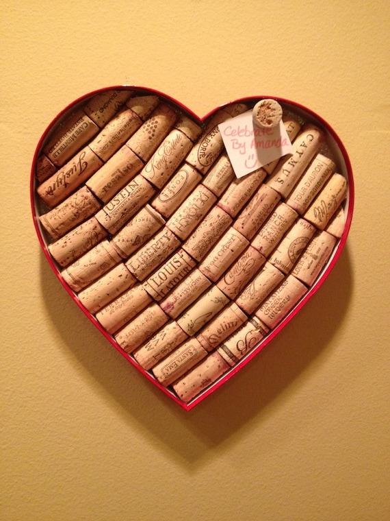 Heart Shaped Wine Cork Board