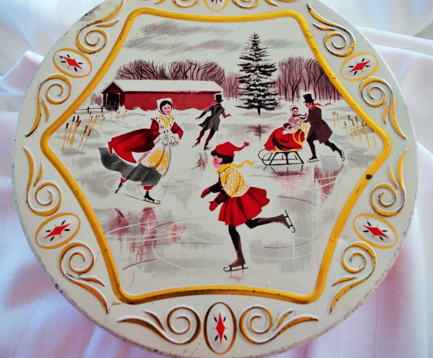 1950's Jewel Tea Co. Holiday tin