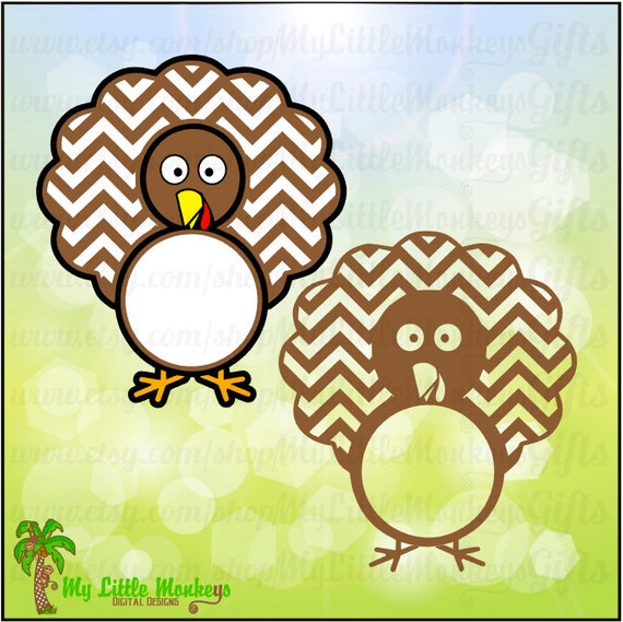 Download Chevron Turkey Monogram Base Digital Clipart Instant Download